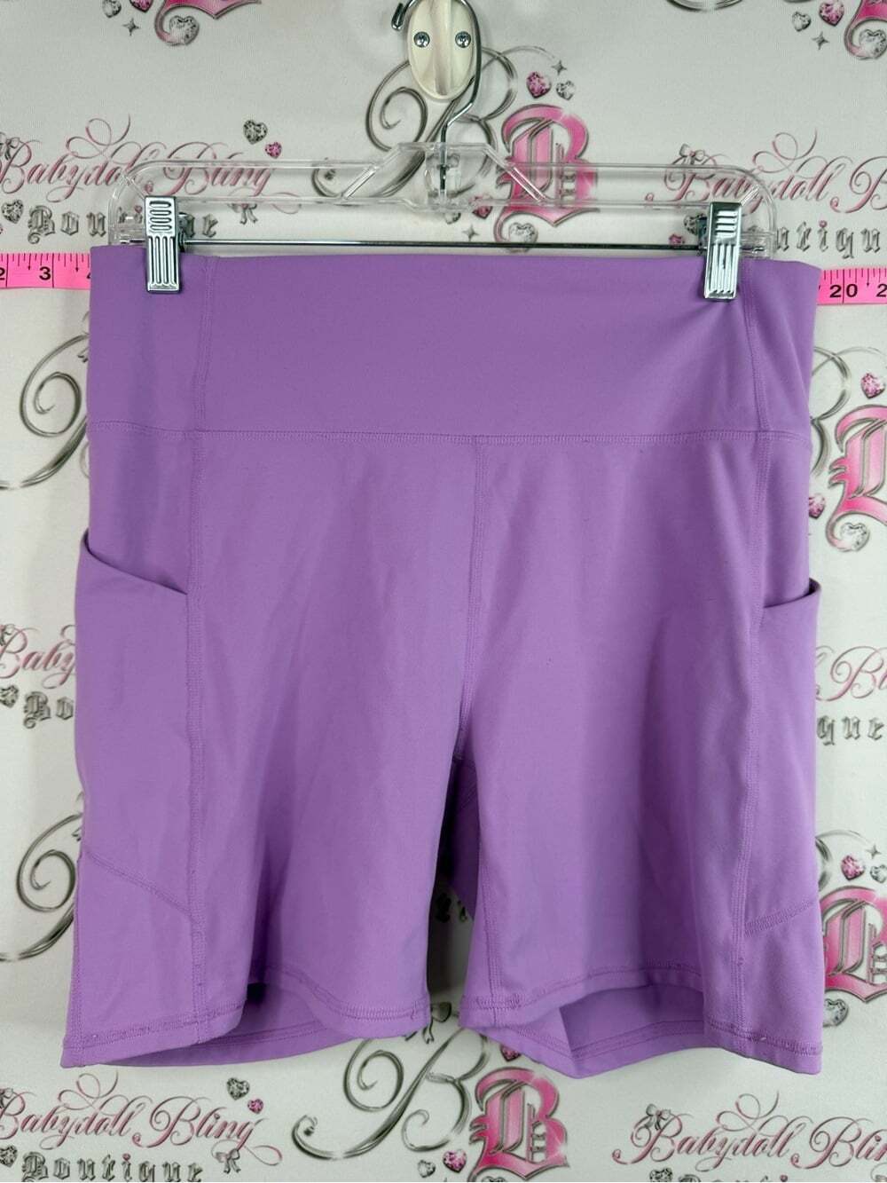Fabletics pure luxe shorts Lavender High-Rise Pocket Bike Shorts